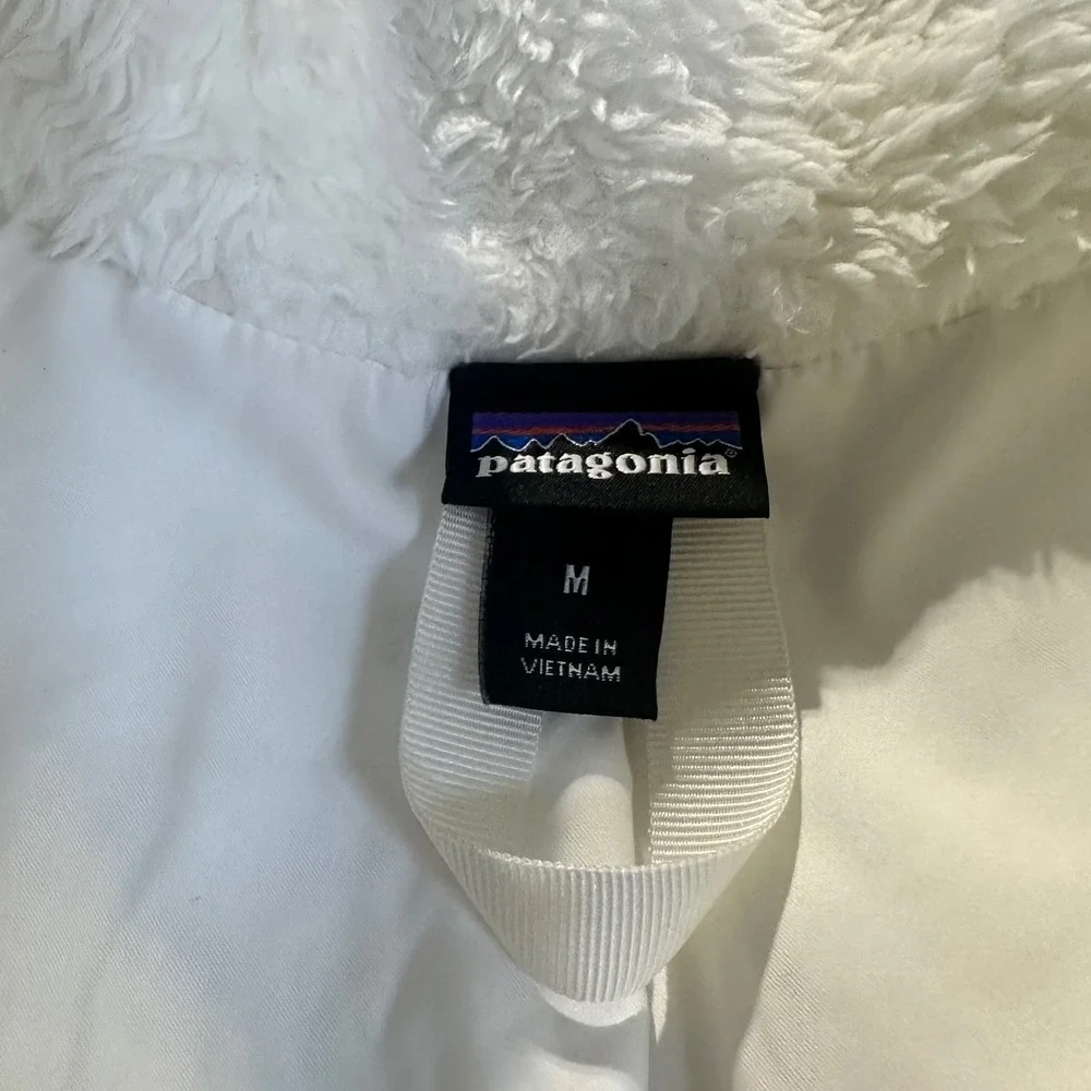 Patagonia Los Gatos Full Zip Fleece Jacket Birch White Medium Cozy Gorpcore